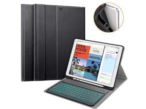 Supports 2nd Gen Pencil Charging Mode - Slim Shell Cover with Secure Pencil Holder Denim Charcoal Magnetically Detachable Wireless Bluetooth Keyboard Fintie Keyboard Case for iPad Pro 11 2018 