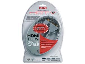 RCAs 6 foot HDMI To DVI Digital Video And Audio Cable RCAs 6 foot HDMI To DVI Digital Video And Audio Cable