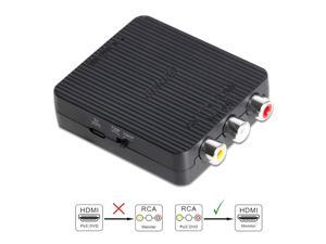 RCA to HDMI, BENFEI RCA Composite CVBS AV to HDMI Adapter Supports PAL/NTSC Compatible for WII, WII U, PS one, PS2, PS3, STB, Xbox, VHS, VCR, Blue-Ray DVD Players RCA to HDMI, BENFEI RCA Composite CVBS AV to HDMI Adapter Supports PAL/NTSC Compatible for WII, WII U, PS one, PS2, PS3, STB, Xbox, VHS, VCR, Blue-Ray DVD Players