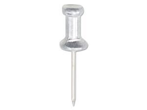 Gem Aluminum Head Push Pins Aluminum Silver 5/8" 100/Box CPAL5 Gem Aluminum Head Push Pins Aluminum Silver 5/8" 100/Box CPAL5