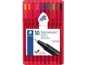 Staedtler 331SB10 Pen,triplus,perm,ast,10pc Staedtler 331SB10 Pen,triplus,perm,ast,10pc