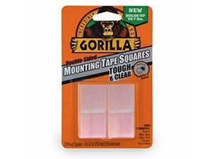 Gorilla Tough & Clear Double Sided Mounting Tape Squares, 24 1" Pre-Cut Squares, Gorilla Tough & Clear Double Sided Mounting Tape Squares, 24 1" Pre-Cut Squares,