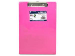 Saunders Plastic Clipboard Letter Holds 1/2" of Paper Neon Pink 21594 Saunders Plastic Clipboard Letter Holds 1/2" of Paper Neon Pink 21594