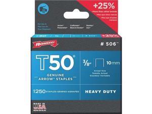 24 Pk Arrow T50 High-Performance Heavy-Duty Staple, 3/8 In. Length (1250-Pack) 24 Pk Arrow T50 High-Performance Heavy-Duty Staple, 3/8 In. Length (1250-Pack)