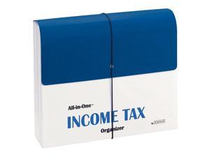Smead All-in-One Income Tax Organizer with Flap and Cord Closure, 13 Pockets, Letter Size, Blue/White (70660) Smead All-in-One Income Tax Organizer with Flap and Cord Closure, 13 Pockets, Letter Size, Blue/White (70660)