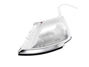 Sunbeam Classic 1200 Watt Mid-size Anti-Drip Non-Stick Soleplate Iron with Shot of Steam/Vertical Shot feature and 8 360-degree Swivel Cord, White/Clear, GCSBCL-317-000 Sunbeam Classic 1200 Watt Mid-size Anti-Drip Non-Stick Soleplate Iron with Shot of Steam/Vertical Shot feature and 8 360-degree Swivel Cord, White/Clear, GCSBCL-317-000