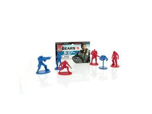 Toynk Gears 5 Nanoforce Army Builder Pack | Includes 6 Collectible Gears of War Army-Men Style Figures | CoG Vs. The Swarm Red & Blue 2-Inch Figures