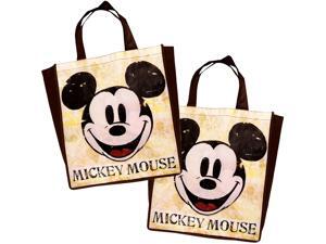 Disney Vintage Mickey Mouse Tote Bag Reusable Grocery Bags Large Size Non Woven Bag (Set of 2) (Color Vintage) Disney Vintage Mickey Mouse Tote Bag Reusable Grocery Bags Large Size Non Woven Bag (Set of 2) (Color Vintage)