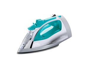 Sunbeam Steammaster Steam Iron | 1400 Watt Large Anti-Drip Nonstick Stainless Steel Iron with Steam Control and Retractable Cord, Chrome/Teal Sunbeam Steammaster Steam Iron | 1400 Watt Large Anti-Drip Nonstick Stainless Steel Iron with Steam Control and Retractable Cord, Chrome/Teal