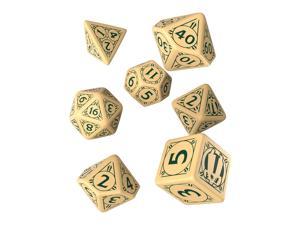 Wiz Dice Set of 7 Handmade Stone 16mm Polyhedral Dice with Velvet Pouch by Choose From 12 Different Stones 