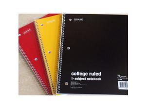 Staples College Ruled 1-Subject Notebook 70 Sheets 3 Pack Variety of Cover Colors Staples College Ruled 1-Subject Notebook 70 Sheets 3 Pack Variety of Cover Colors