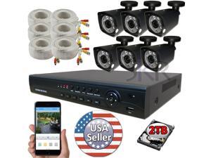 Sikker 8 Channel High Definition 1080P DVR 6 pcs Security Camera System 2TB HDD Sikker 8 Channel High Definition 1080P DVR 6 pcs Security Camera System 2TB HDD