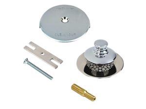 Watco Universal NuFit Push Pull Bathtub Stopper With Grid Strainer, One Hole In Watco Universal NuFit Push Pull Bathtub Stopper With Grid Strainer, One Hole In