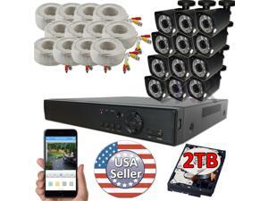 Sikker 16 Ch Channel DVR 12 pcs 1080P Security Camera System with 2TB hard drive Sikker 16 Ch Channel DVR 12 pcs 1080P Security Camera System with 2TB hard drive