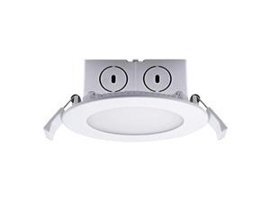 Bulbrite 4 Inch Canless Round Recessed LED Ceiling Light with Jbox, 50 Watt Equivalent, White Bulbrite 4 Inch Canless Round Recessed LED Ceiling Light with Jbox, 50 Watt Equivalent, White