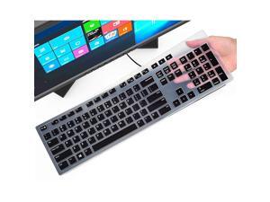 Keyboard Cover Skin for Dell KM636 Wireless Keyboard/Dell KB216 Wired Keyboard/Dell Optiplex 5250 3050 3240 5460 7450 7050/Dell Inspiron AIO 3475/3670/3477 All-in-one Desktop Keyboard Skin, Black Keyboard Cover Skin for Dell KM636 Wireless Keyboard/Dell KB216 Wired Keyboard/Dell Optiplex 5250 3050 3240 5460 7450 7050/Dell Inspiron AIO 3475/3670/3477 All-in-one Desktop Keyboard Skin, Black