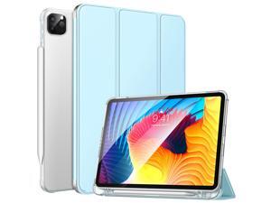 MoKo Case Fit New iPad Pro 11 Inch Case 2021 (3rd Gen) with Apple Pencil Holder, Soft TPU Smart Trifold Stand Translucent Back Case for iPad Pro 11" 2021, Auto Wake/Sleep, Sky Blue MoKo Case Fit New iPad Pro 11 Inch Case 2021 (3rd Gen) with Apple Pencil Holder, Soft TPU Smart Trifold Stand Translucent Back Case for iPad Pro 11" 2021, Auto Wake/Sleep, Sky Blue