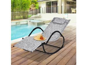 Po Rocking Lounge Chair Chaise Rocker Grey Po Rocking Lounge Chair Chaise Rocker Grey