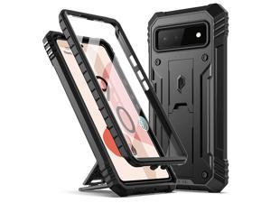 2020 release Full-Body Rugged Dual-Layer Shockproof Protective Cover with Kickstand and Built-in-Screen Protector POETIC Revolution for iPhone 12 / iPhone 12 Pro Case 6.1 inch Black