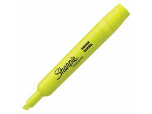 Sharpie Highlighter Smear Guard, Accent Tank, Yellow, 12-Count Sharpie Highlighter Smear Guard, Accent Tank, Yellow, 12-Count