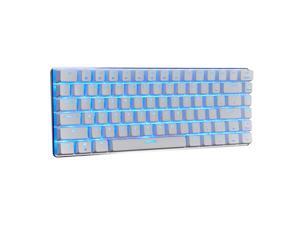 AJAZZ Mechanical Keyboard Portable 82 Keys Black Switches-White-Blue Light AJAZZ Mechanical Keyboard Portable 82 Keys Black Switches-White-Blue Light