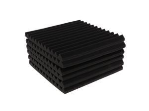 6x Studio Acoustic Foam Sound Proof Panels Nosie Dampening Foam Black 6x Studio Acoustic Foam Sound Proof Panels Nosie Dampening Foam Black