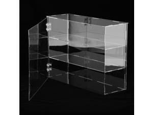 2x Transparent Acrylic Display Case Models Toys Desk Dustproof Box Container 2x Transparent Acrylic Display Case Models Toys Desk Dustproof Box Container
