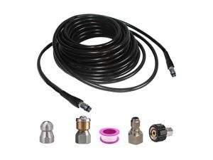 Pressure Washer Sewer Cleaning Pipe Jetter Quick Connector Kits Rupper 10m