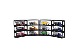 2x Plastic Model Cars Display Case Stand Storage Cabinet Kits No Door Black 2x Plastic Model Cars Display Case Stand Storage Cabinet Kits No Door Black