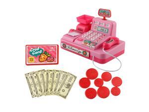 Kids Supermarket Pretend Play Set Cash Register Cashier Toys Gift Pink Kids Supermarket Pretend Play Set Cash Register Cashier Toys Gift Pink