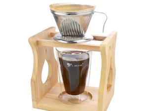 Stainless Steel Pour Over Cone Dripper Coffee Filter Strainer Holder Silver Stainless Steel Pour Over Cone Dripper Coffee Filter Strainer Holder Silver