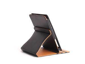 Navitech Black Faux Leather Hard Case Cover with 360 Rotational Stand Compatible with The ASUS Google Nexus 7 
