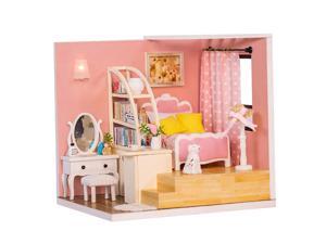1/24 Scale DIY Miniature Doll House with Furniture Accessory Sweet Home with Dustcover 1/24 Scale DIY Miniature Doll House with Furniture Accessory Sweet Home with Dustcover