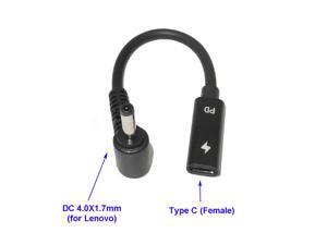 Laptop DC Power Adapter Converter for Lenovo YOGA 510 710 MIIX5 7000 Air 12 13 ideapad 320 USB Type C Female to 4.0*1.7mm Charger Laptop DC Power Adapter Converter for Lenovo YOGA 510 710 MIIX5 7000 Air 12 13 ideapad 320 USB Type C Female to 4.0*1.7mm Charger
