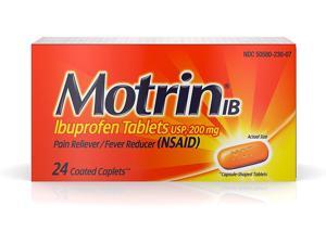 Motrin IB, Ibuprofen Tablets for Fever, Muscle Aches, Headache and Back Pain Relief, 200 Milligram, 24 Count Motrin IB, Ibuprofen Tablets for Fever, Muscle Aches, Headache and Back Pain Relief, 200 Milligram, 24 Count
