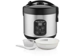 hamilton beach (37518) rice cooker, 4 cups uncooked resulting in 8 cups cooked with steam & rinse basket