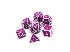 Metal Game Dice 7PCS Purple Metal Dice Set D amp D Dice D20 D12 D10 D8 D6 D4 for Dungeons and Dragons DND RPG MTG Table Games Glossy Enamel DND Dice Royal Purple Purple Metal Game Dice 7PCS Purple Metal Dice Set D amp D Dice D20 D12 D10 D8 D6 D4 for Dungeons and Dragons DND RPG MTG Table Games Glossy Enamel DND Dice Royal Purple Purple