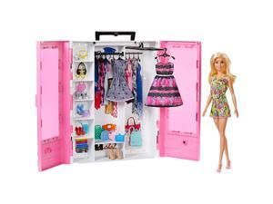 Fashionistas Ultimate Closet Portable Fashion Toy with Doll Clothing Accessories and Hangars Gift for 3 to 8 Year Olds