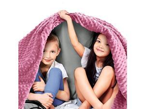 Premium Kids Weighted Blanket amp Removable Cover 7 lbs 41quotx60quot for a Child Between 7090 lbs Single Size Bed Premium Glass Beads CottonMinky GreyPink Color Premium Kids Weighted Blanket amp Removable Cover 7 lbs 41quotx60quot for a Child Between 7090 lbs Single Size Bed Premium Glass Beads CottonMinky GreyPink Color