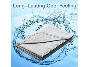 Cooling Blanket Latest CooltoTouch Technology Breathable Cool Blanket for Sleeping Night Sweats Lightweight Summer Blanket for Bed QMAXgt04 Gray Twin 79 x 59 inches