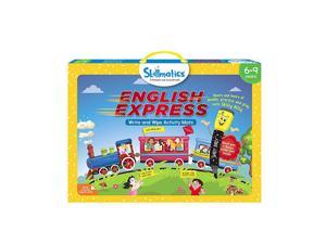 Educational Game English Express 69 Years | Erasable and Reusable Activity Mats with 2 Dry Erase Markers | Learning Tools for Boys and Girls 6 7 8 9 Years