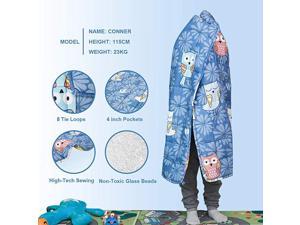 Child Weighted Blanket Kids Heavy Breathable Toddler Throw Blanket Premium Comfortable Cotton with Glass BeadszBlue Owl 36quotx48quot5lbs