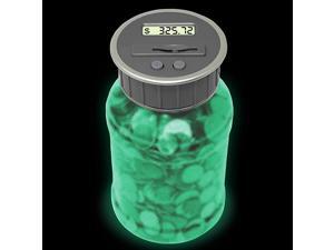 Digital Coin Bank Savings Jar by DE Automatic Coin Counter Totals All US Coins Including Dollars and Half Dollars Original Style Glow in The Dark Digital Coin Bank Savings Jar by DE Automatic Coin Counter Totals All US Coins Including Dollars and Half Dollars Original Style Glow in The Dark