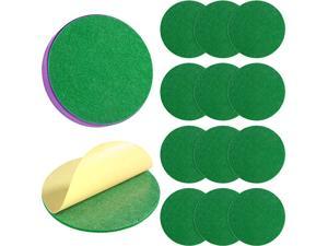 mm Air Hockey Mallet Felt Pads Replacement Air Hockey Pushers Pads Green Self Adhesive Felt Sticker for 96 mm Air Hockey Pushers 12 Packs