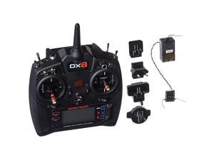 DX8 Transmitter with AR8010T Receiver 8Channel 24GHz DSMX Air RC Radio Gen 2 Mode 2 with AR8010T Telemetry Rx SPM8015