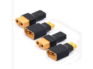 4 Pairs Wireless XT30 Male Female Plug Connector to XT60 Male Female Plug Connector Conversion Adapter for RC LiPo Battery 