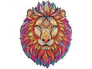 Wooden Jigsaw Puzzles Unique Shape Jigsaw Pieces Best Gift for Adults and Kids Mysterious Lion 97 x 125 inches 192 pieces Medium Wooden Jigsaw Puzzles Unique Shape Jigsaw Pieces Best Gift for Adults and Kids Mysterious Lion 97 x 125 inches 192 pieces Medium