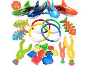 26 Pack Diving Toy for Pool Use Underwater SwimmingDiving Pool Toy Rings Toypedo BanditsStringy Octopus and Diving Fish with Under Water Treasures Gift Set BundleAges 3 and Up 26 Pack Diving Toy for Pool Use Underwater SwimmingDiving Pool Toy Rings Toypedo BanditsStringy Octopus and Diving Fish with Under Water Treasures Gift Set BundleAges 3 and Up