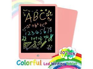 LCD Writing Tablet 10 Inch Colorful Doodle Board Drawing Tablet Erasable Reusable Writing Pad Educational Boys Girls Toys Gifts for 2 6 Year Old Girls Boys Pink
