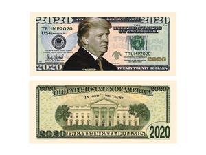 Donald Trump 2020 ReElection Pack of 10 Presidential Dollar Bill Limited Edition Novelty Dollar Bill Full Color Front amp Back Printing with Great Detail Donald Trump 2020 ReElection Pack of 10 Presidential Dollar Bill Limited Edition Novelty Dollar Bill Full Color Front amp Back Printing with Great Detail